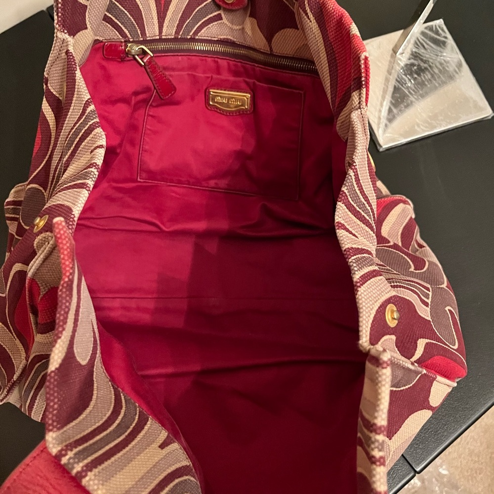 Red Pattern Miu Miu Bag - image 5